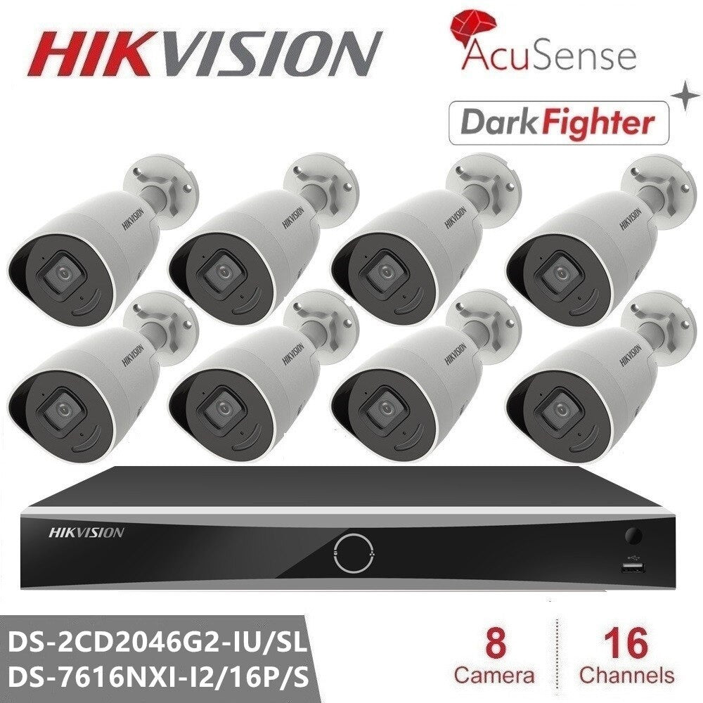 Hikvision 4MP DS-2CD2046G2-IU/SL CCTV System IP Camera Kits