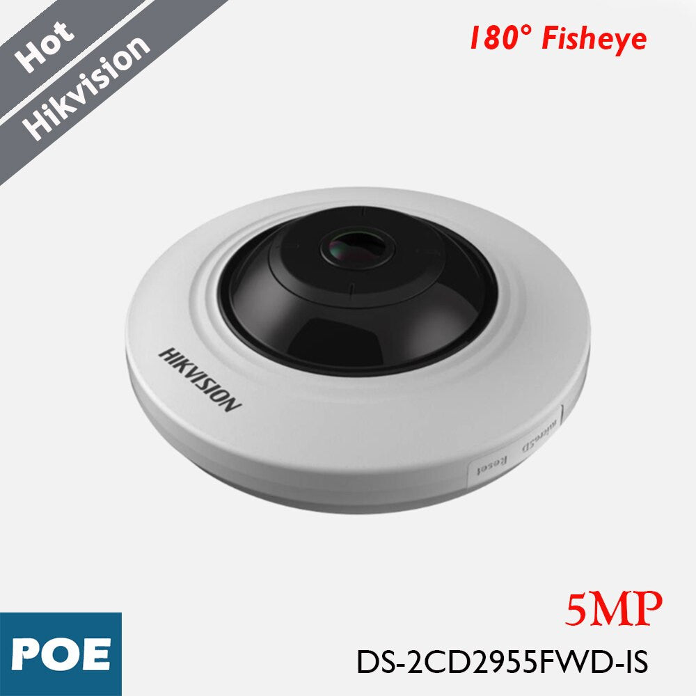 Hikvision 5MP Fisheye Camera DS-2CD2955FWD-IS 180° Panorama View